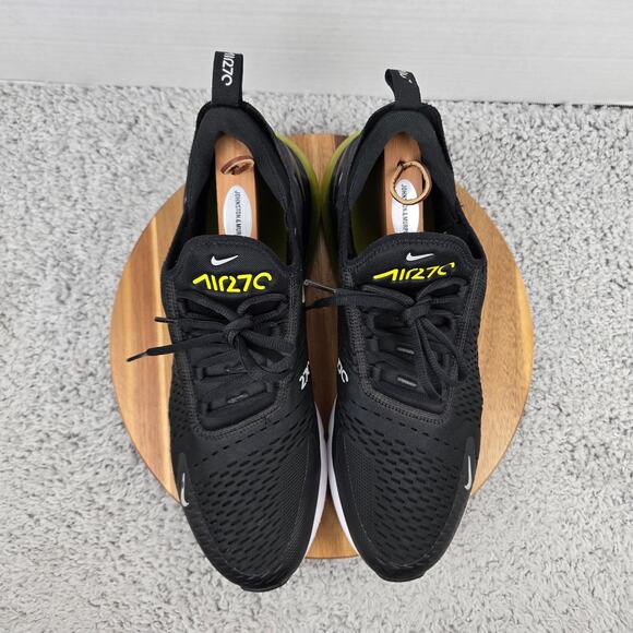 Nike Men 14 Air Max 270 Black Opti Yellow Casual Daily Gym Sneaker FN8006-001 - Picture 5 of 12